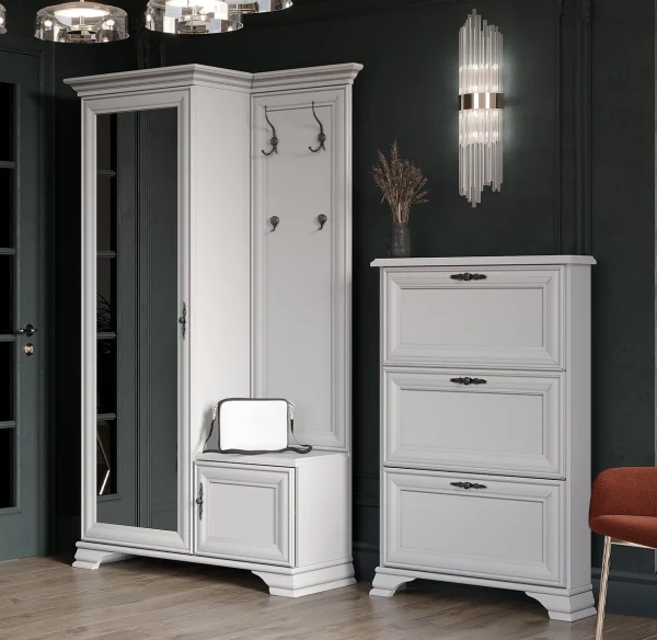 Прихожая Кентаки PPK/110L белый (левая)