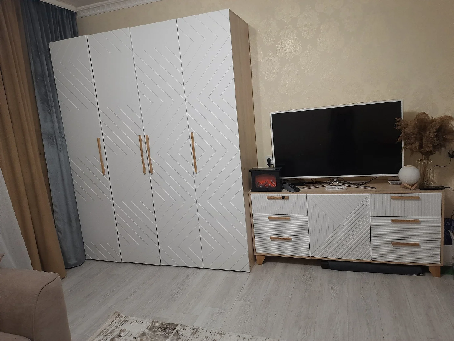 Комод Копенгаген дуб сонома/белый матовый