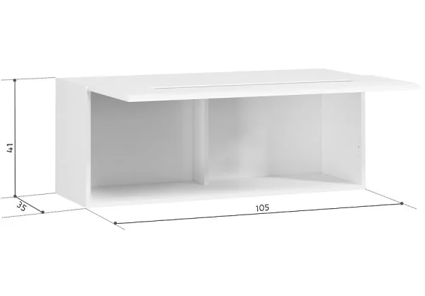 Шкаф настенный Ацтека SFW1K/4/11 белый глянец