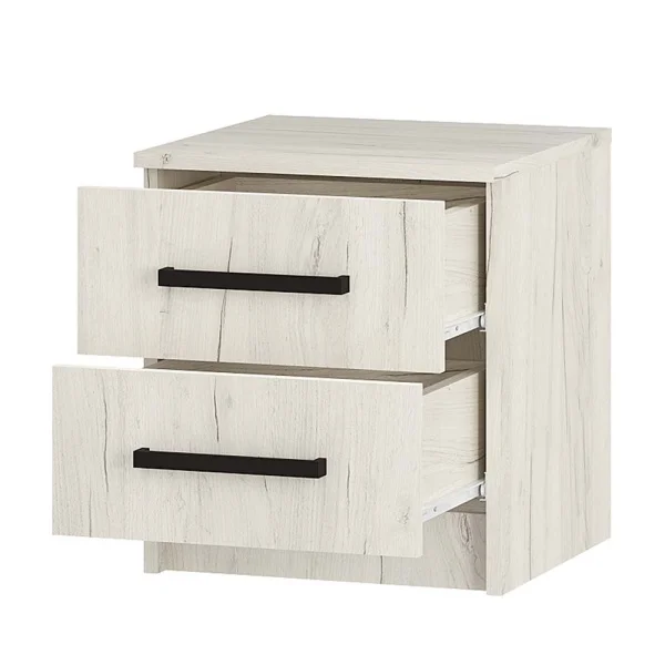 Тумба прикроватная Фиеста дуб крафт белый (2 шт)