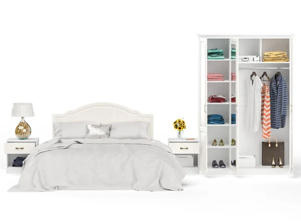 Спальня Ливерпуль ясень ваниль/белый