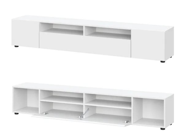 Тумба для телевидеоаппаратуры Токио белый текстурный Тумба для телевидеоаппаратуры Токио белый текстурный