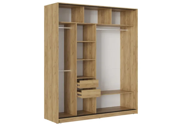 Шкаф-купе Бостон ШК-005 дуб крафт золотой/серый шифер