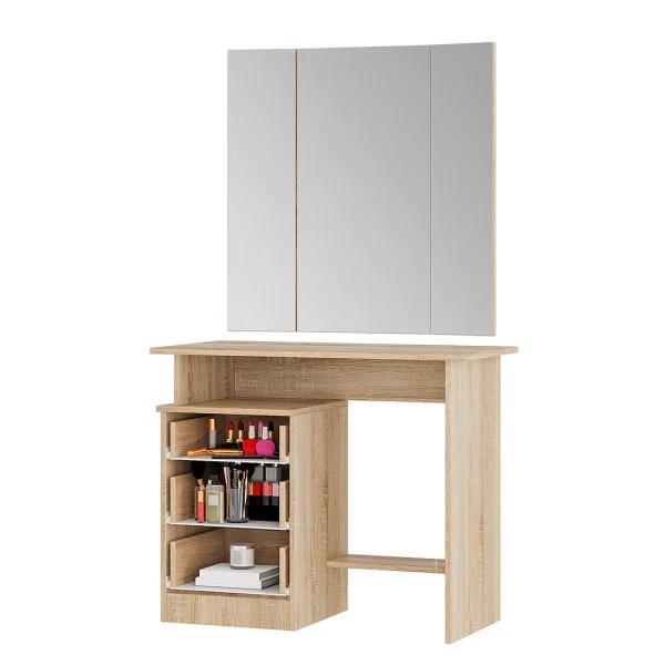 Косметический стол Сакура дуб сонома/белый