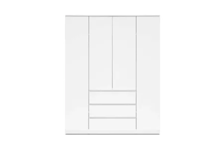 Шкаф Челси 1600 белый/белый глянец