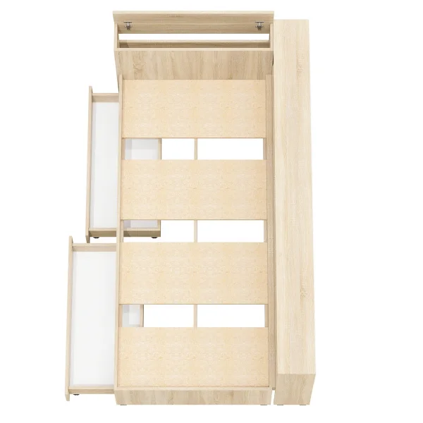 Кровать с ящиками 900 с прикроватным блоком Ксения дуб сонома