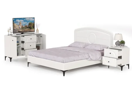 Модульная спальня Валенсия белый шагрень