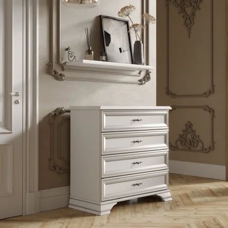 Комод с четырьмя ящиками Кентаки KOM4S белый