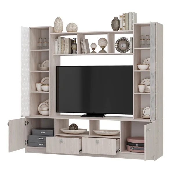 Центральная секция Зарина ЦС-01 ясень белый