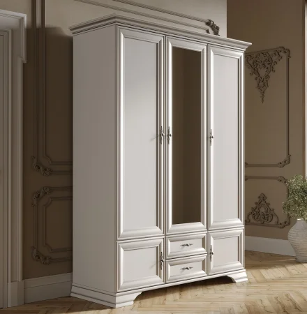 Шкаф платяной трехдверный Кентаки SZF5D2S белый