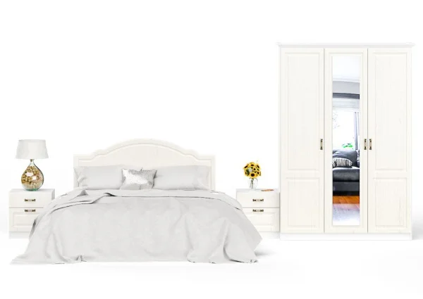 Спальня Ливерпуль ясень ваниль/белый