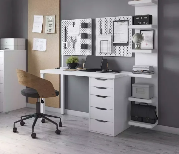 Стол письменный Ингар 2/5Т белый