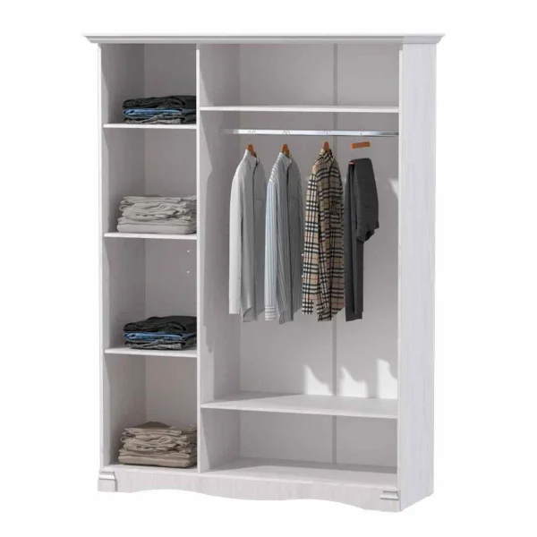 Шкаф 3-х дверный для одежды и белья Ольга-1Н белый экспо/анкор светлый