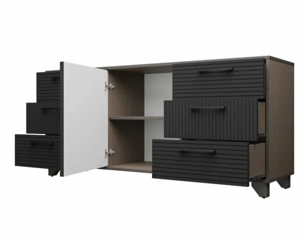 Комод Копенгаген венге/черный матовый