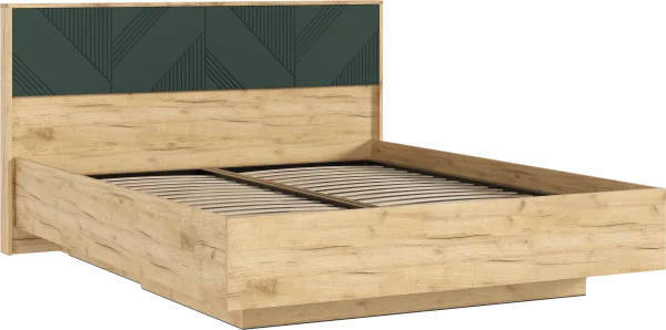 Кровать парящая Ирис 1,6 браш мени грин/дуб крафт