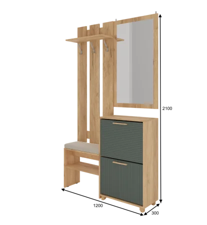 Прихожая Ньерд дуб вотан/можжевельник