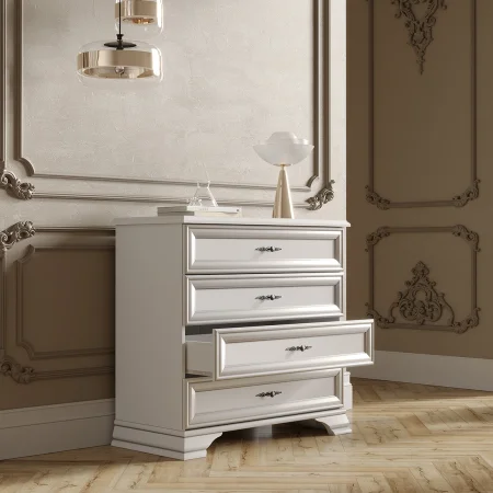 Комод с четырьмя ящиками Кентаки KOM4S белый