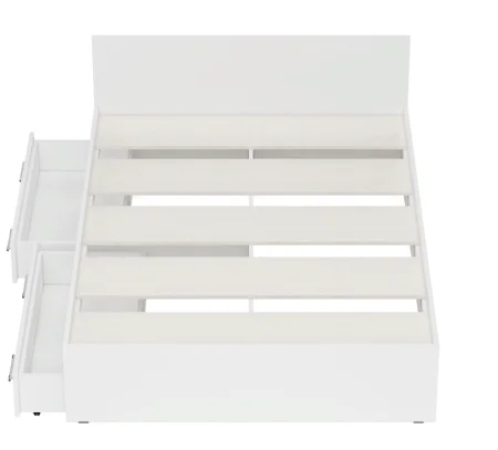 Кровать Стандарт с ящиками белый