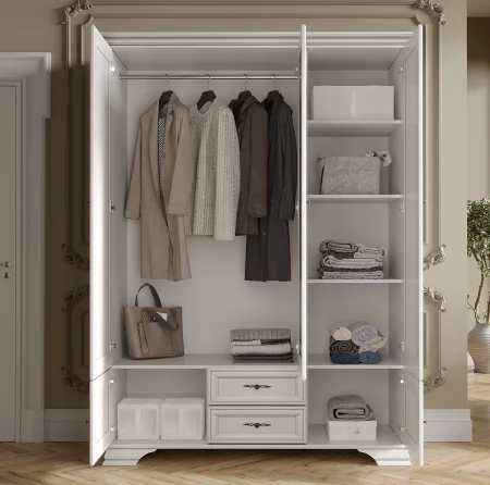 Шкаф платяной трехдверный Кентаки SZF5D2S белый