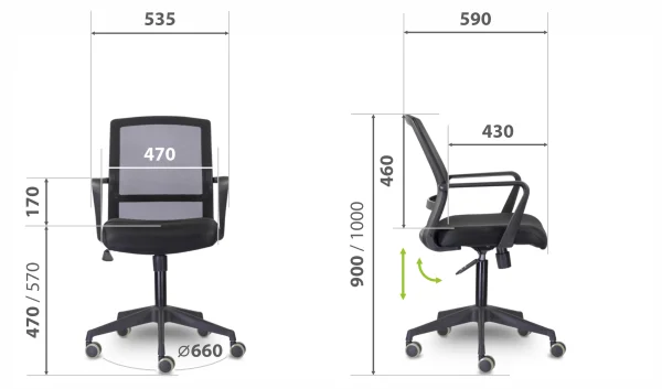 Кресло СН-502 Кембридж черный