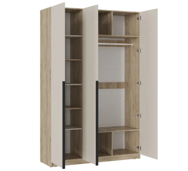 Шкаф комбинированный Бохо ШК-004 дуб крафт серый/кашемир