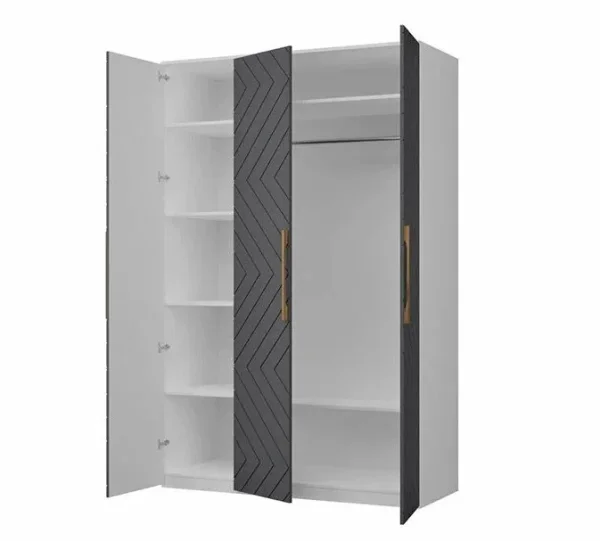 Модульная спальня Копенгаген №1 белый/серый графит