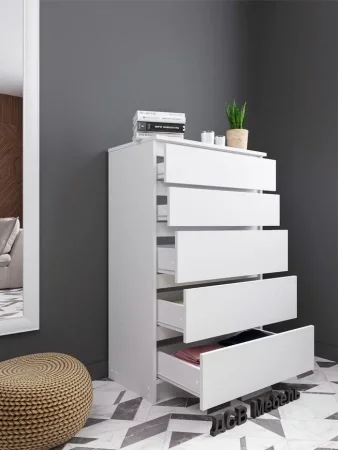 Комод высокий Мори МК 700.5 белый