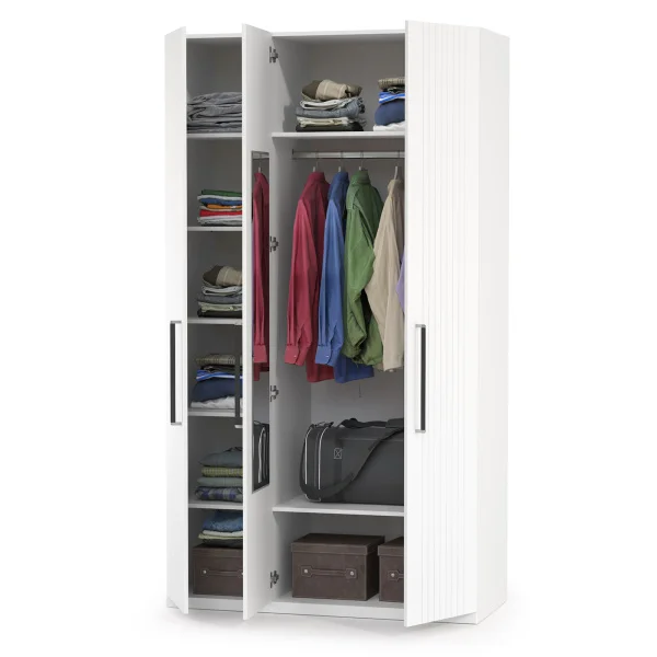 Шкаф комбинированный Валенсия 13.12 белый шагрень