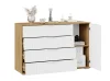 Комод комбинированный Хилтон дуб крафт золотой/белый матовый