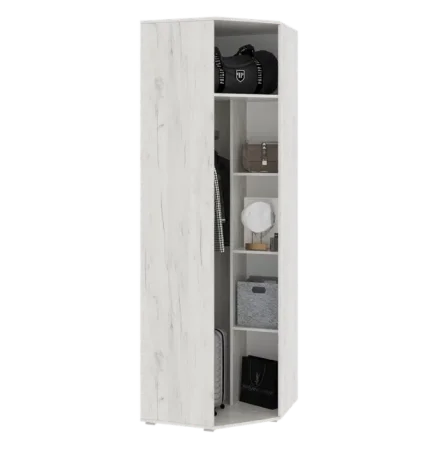 Шкаф угловой Ева NEW дуб крафт белый