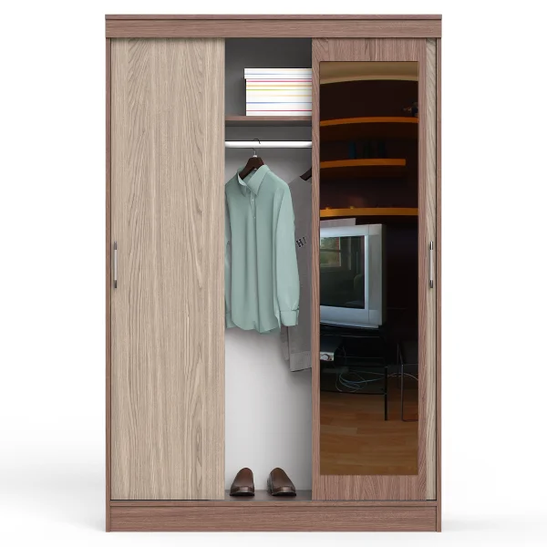 Шкаф-купе СВК-1300 ясень шимо светлый/ясень шимо тёмный