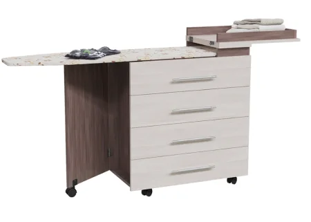 Комод с гладильной доской 4-44300 бодега тёмный/бодега светлый