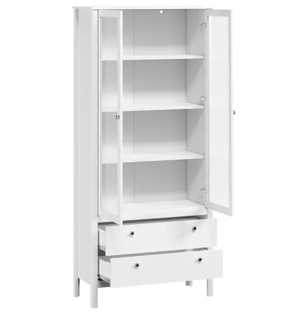 Шкаф-витрина Ева (Хельга) REG2W2S белый