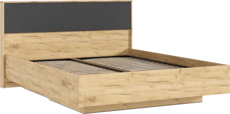 Кровать парящая Флэш 1,6 браш графит/дуб крафт