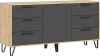 Комод Флэш 1500 браш графит/дуб крафт