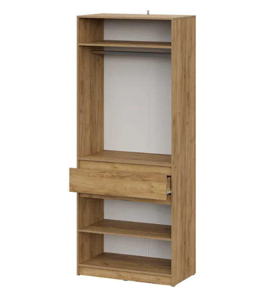 Шкаф двухстворчатый с ящиком Авиньон дуб крафт золотой/графит