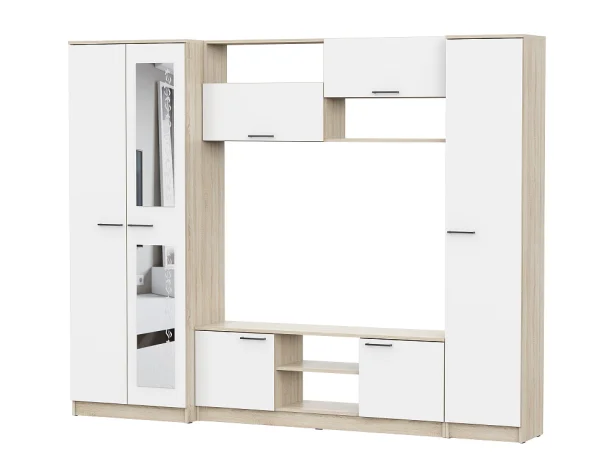 Гостиная МГС-3 дуб сонома/белый