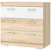 Комод Соната КС-900 дуб сонома/белый глянец