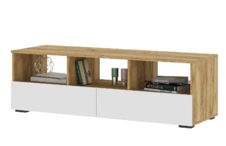 Тумба ТВ Хелен ТБ-02 дуб крафт золотой/белый