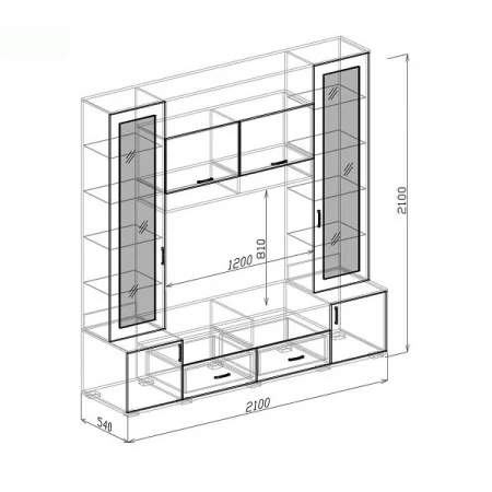 Витрина Нежность №1 бодега/рельеф пастель