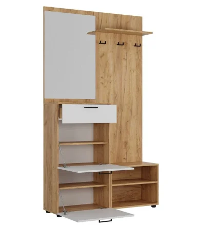 Прихожая Монтана крафт золотой/белый