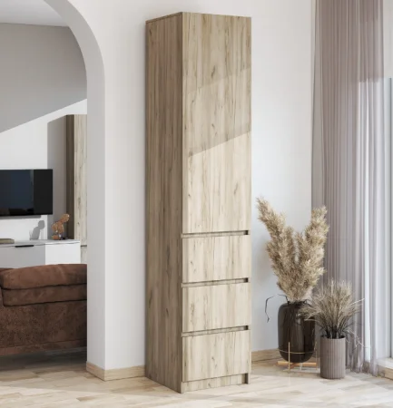 Шкаф с ящиками Бохо ШК-003 дуб крафт серый