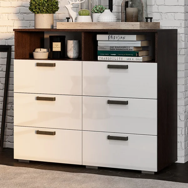 Комод Азаро венге/белый глянец