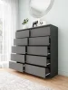 Комод Мори МК 1200.10 графит (10 ящиков)