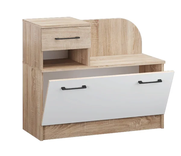 Тумба под обувь Денвер дуб сонома/белый