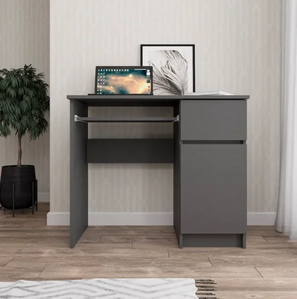 Стол письменный Мори МС-1 правый графит