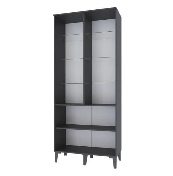 Шкаф-витрина Толедо ТШ-3 графит серый