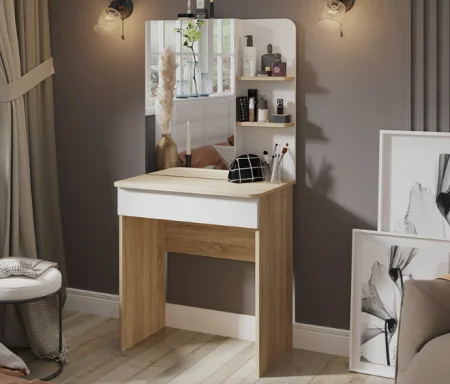 Стол туалетный Майя дуб сонома/ясень белый