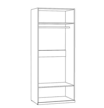 Шкаф Амьен 16.309.02 плейн/веллюто капучино