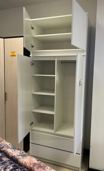 Шкаф распашной с антресолью Мори МШ 900.1+МА 900.1 белый